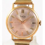 Voltaire mechanikus karóra, fém szíjjal, működik, karcokkal, d: 32 mm