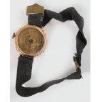 Arany (Au) tokos karóra, 14k, számlap nélkül, hiányos, jelzett, d: 2 cm, bruttó 9,7g