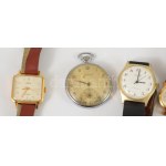 6 darab karóra, zsebóra, közte Zaria, Ruhla, stb., vegyes állapotban