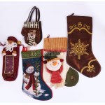 5 darab karácsonyi zokni falidísz, h: 50 cm alatt