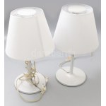 Artemide Manufaktúra, Adrien Gardere designer: "Melampo" lámpa pár. Fém, textilanyag búrákkal, jelzett, jó állapotban...