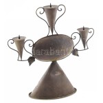 Érdekes formájú pléh gyertyatartó 49 cm