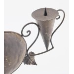 Érdekes formájú pléh gyertyatartó 49 cm