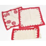 3 darab kézzel hímzett terítő és futó, klf méretben