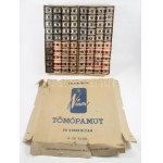 cca 1940 Selyemfényű Tömőpamut 80 gombolyag, dobozában.