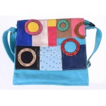 Bohém stílusú női táska, műbőr, újszerű, 29x30 cm