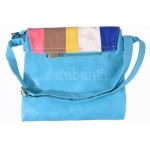 Bohém stílusú női táska, műbőr, újszerű, 29x30 cm