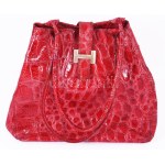 Vera Pelle bordó bőr táska, 30x36 cm