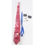 De Largiliére di Como olasz selyem nyakkendő, hozzá kiegészítőkkel.