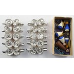 20 darab karácsonyfa gyertyatartó + 6 darab fa karácsonyfa dísz