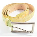 Világoszöld krokodilbőr öv