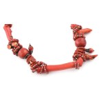 Designer festett korall nyaklánc. 58g