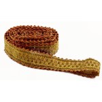 3 méter fémfonalas textilszél, jó állapotban