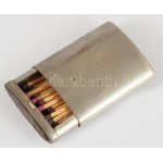 Régi fém gyufatartó, 6x4,5 cm