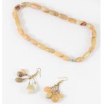 Minerál ékszer szett, fülbevaló pár és nyaklánc