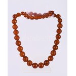 Nagyszemű régi borostyán nyaklánc