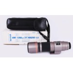 Elicar 600-1200mm f/10-20 telephoto zoom. Jó állapotban, tokjában, eredeti dobozában, h: 31 cm