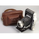 cca 1956 Zeiss Ikon Ercona II összecsukható fényképezőgép, Carl Zeiss Jena Tessar 105 mm f/3,5 objektívvel, Prontor...