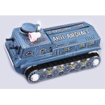 cca 1970 ME-756 Anti-Aircraft Tank lemezjáték. Kína, fémlemez, műanyag, jó állapotban, eredeti, sérült dobozával, h...