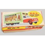 cca 1975 Metal Factory Tiger Truck MF 239 tigrisszállító cirkuszi autó lemezjáték. Kína, fémlemez, eredeti...