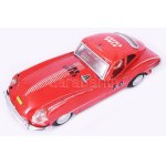 Kínai "Fire Chief" lemezjáték autó, elemmel működő, hiánnyal, kopással, h: 29 cm