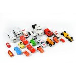 21 darab játékautó, klf méretben