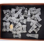 Üveg sakk készlet táblával 20x20 cm