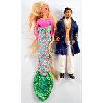 Tengerészkapitány és sellő játékbabák, m: 31-41 cm