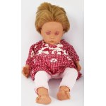 Götz ritka albínó játékbaba, jelzett, ujja sérült, h: 53 cm