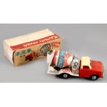 cca 1975 MF 141 Cement Mixer lemezjáték. Kína, fémlemez, kissé hiányos eredeti dobozában, h...