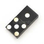 Régi Dominó játék, hiányos, fa dobozban, h: 34 cm