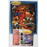 2 db Marvel Spider-Man (Pókember) társasjáték tábla, hátoldalukon képregénnyel/poszterrel...