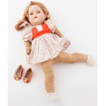 cca 1940/50, Játékbaba, cipővel, m: 41 cm