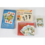 4 csomag kártya (Budapest römi, Óriás magyar kártya, stb.), nagyrészt bontatlan