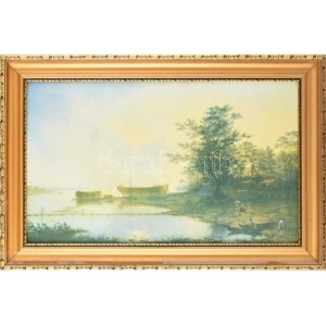 Dekoratív képkeret, nyomattal kép méret 40x65 cm