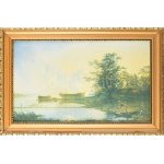 Dekoratív képkeret, nyomattal kép méret 40x65 cm