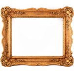 Dekoratív fa blondel képkeret, belső méret: 31,2x40,3 cm