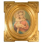 Neorokokó modorú illusztris képkeret, üvegezett, jó állapotban, befoglaló mérete 49x37 cm, teljes mérete 82x70 cm //...