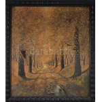 cca 20. sz. eleje, Nagyméretű fa képkeret, esztergált fa, kopásokkal, 97x86 cm, belső méret 87x76 cm //...