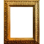 Reprezentatív, antik fa képkeret, kisebb sérülésekkel, belső méret: 77x102 cm. KIZÁRÓLAG SZEMÉLYES ÁTVÉTEL...