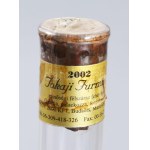 2002 Tokaji furmint, érdekes üvegben. 0,2L Csermely Gábor üvegben belül 40. évszámmal