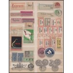 Egy lapnyi parafilatélia gyűjtemény ragjegyek, reklám bélyegek