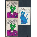 1985 Kecskeméti Animációs Filmszemle 3 db (2 klf.) levélzáró