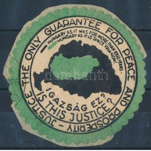 Justice the only guarantee for peace and prosperity - Igazság ez? levélzáró kivágáson