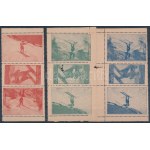 3 klf levélzáró hármascsík, zöld képbe fogazva