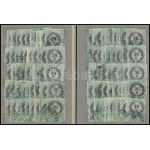 1868 100 db 50kr okmánybélyeg klf papír-, nyomás- és fogazatváltozatokkal, zsebberakóban