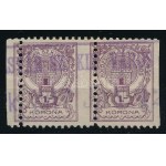 1913 Kolozsvár helyi illetékbélyeg pár eltolódott fogazással