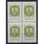 1945 1 millió P okirati illetékbélyeg négyestömb (320.000)