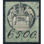 1876 20Ft illetékbélyeg vastag papír (30 000)