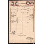 1887 Okmány 3x1Fl illetékbélyeggel